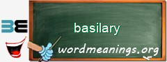 WordMeaning blackboard for basilary
